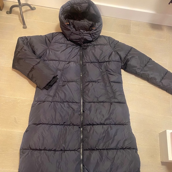 SAVE THE DUCK navy puffer coat in size M - Picture 1 of 12